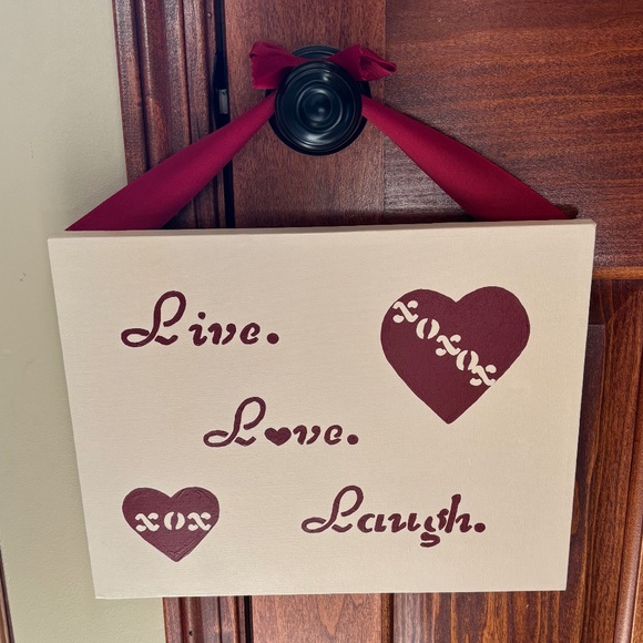 Live. Love. Laugh. Handmade Sign in Like New Condition - Picture 2 of 5